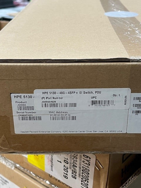 HP JG934A HPE 5130 48G 4SFP+ EI SWITCH