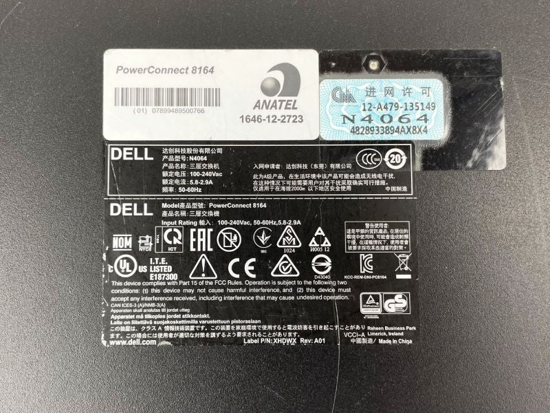 Dell KK3D4 48-Port 10GbE RJ45 10Gb/1Gb100Mb) Switch 2x 40GbE,I/O to PSU Rails