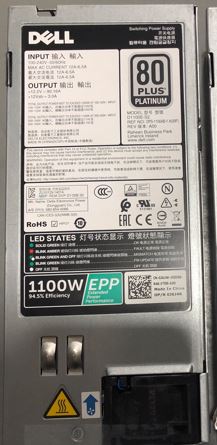 Dell J6J4K 1100W AC 80Plus EPP Power Supply