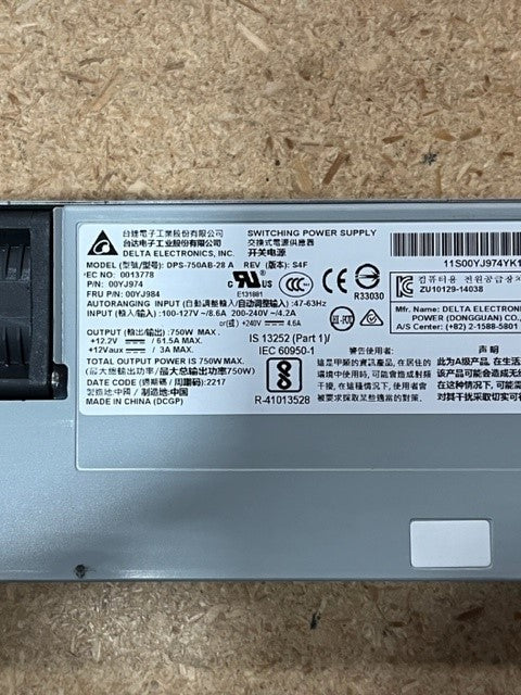 IBM 00YJ984 750W H/S POWER SUPPLY