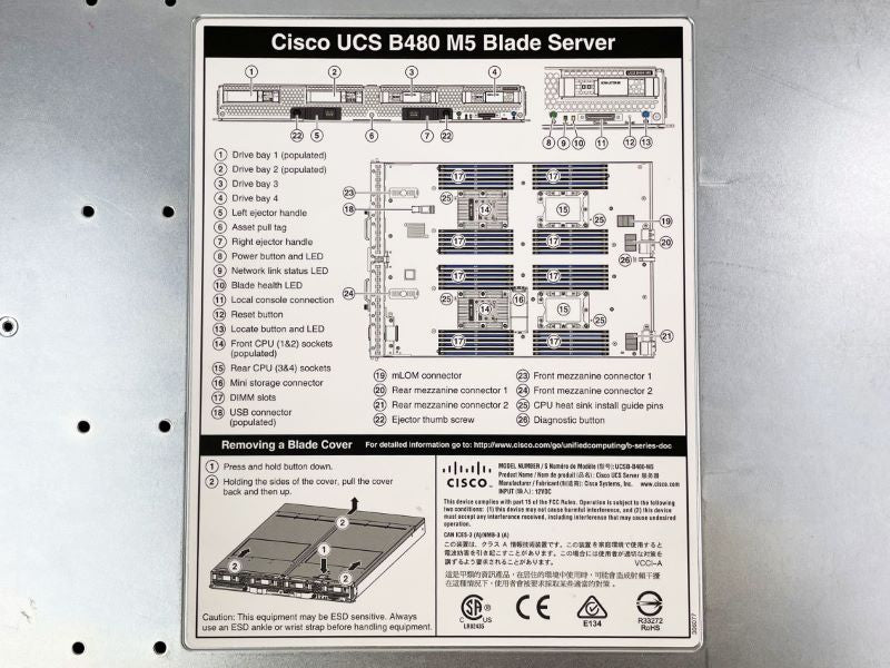 CISCO UCSB-B480-M5 dual width cto blade server CTO