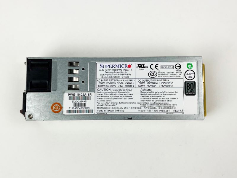 Supermicro PWS-1K02A-1R 1000W 80+ Platinum Power Supply