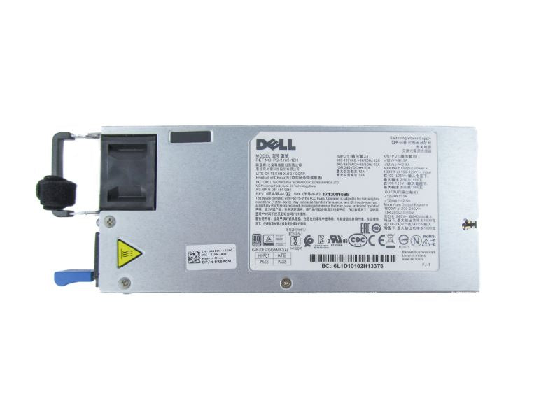 Dell R6P6M 1600W PS Platinum Rated, Redundant Capable, 200- 240V AC