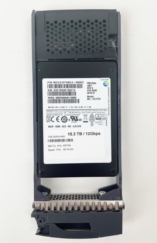 NetApp X670A 15.3TB / 12Gbps 2.5" SSD
