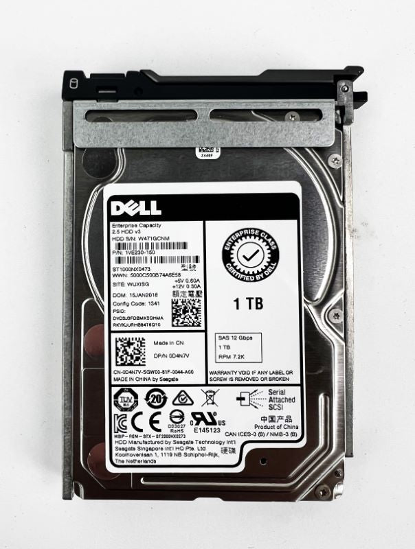 Dell D4N7V 1TB SAS 7200RPM 12GBPS 2.5"