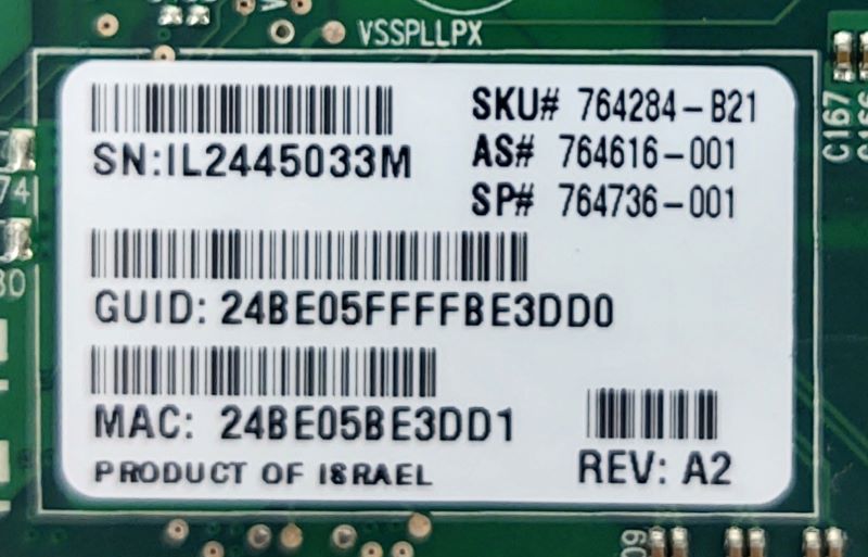 hp 764736-001 INFINIBAND 544+ QSFP 10GB/40GB HBA