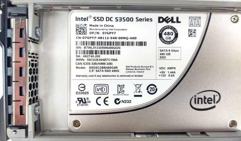 Dell 7GPY7 480GB RI SSD DISK SATA-600 2.5IN (S3500)