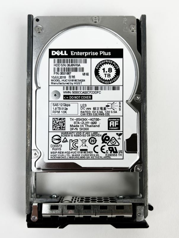 Compellent 5H3XX 1.8TB 10k 2.5" HDD