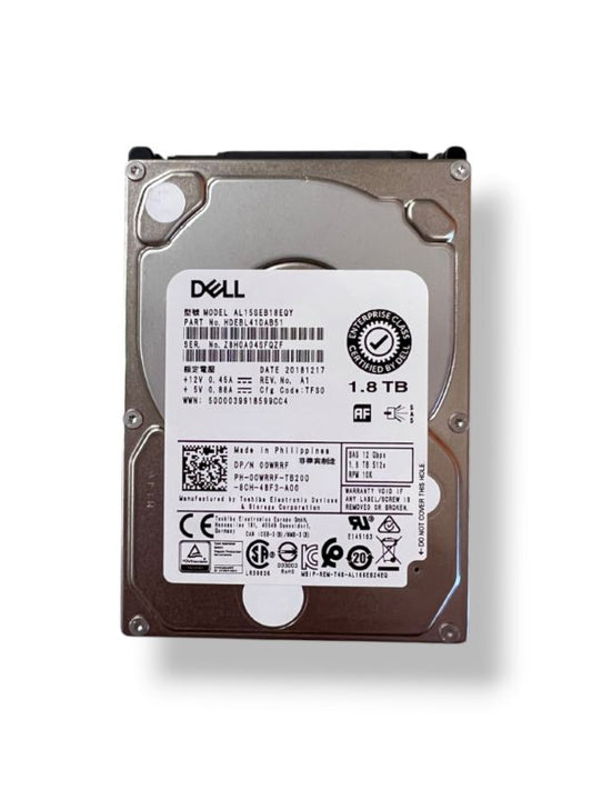 Dell 0WRRF 1.8TB 10K SAS 2.5 12G AL15SEB18EQY / HDEBL41DAB51
